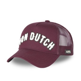 Von Dutch Women Men Adjustable Trucker Cap Buckl Cap, red