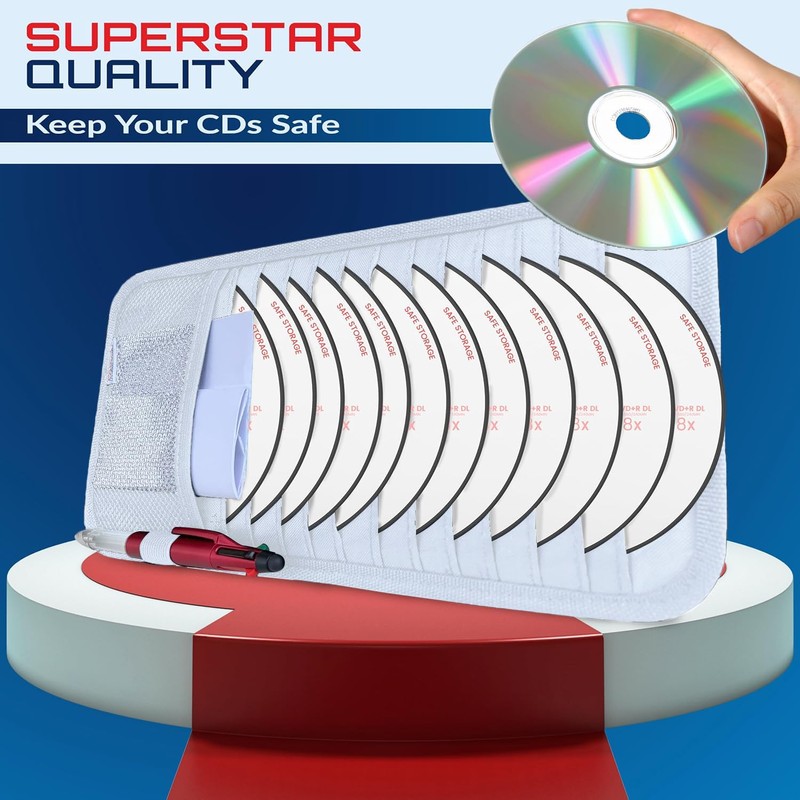 Fancy Mobility CD Case Holder for Car - Sun Visor