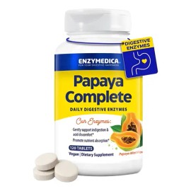 Enzymedica Enzimas De Papaya Masticables Papaína 120 Tabs