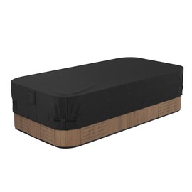iBirdie Outdoor Waterproof Hot Tub Swim SPA Cover 170 x 97 inch fit 8 x 14 ft, 168 x 96, 164 x 92, 166 x 90, 800D Heavy Duty Weatherproof Rectangle Protectors Protective Rectangular Cover Cap