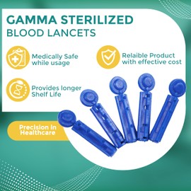 safefine SafeFine 28G 3mm Blood Lancets Sterile Compatible with Most Lancing Devices 100 pcs/box