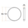 sourcing map Fluororubber O-Rings FKM Seal 65 mm AD 61