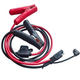 OUQYLG SAE Battery Charging Cable 10AWG SAE Adapter to Alligator Clips Connector Cable,2-Pin Quick Disconnect SAE Cord with 15A 25A 20A 30A 40A Protection Fuse with 1 SAE Polarity Reverse Connector