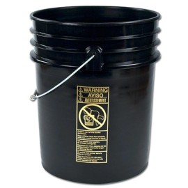BayTec Containers 6-Pack Black Food Grade 5-Gallon Buckets & Gamma Seal® Lids, BPA-Free, Airtight
