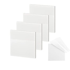 Notas adhesivas transparentes, notas adhesivas transparentes de 3 x 3 pulgadas, impermeables, autoadhesivas, translúcidas, para anotaciones de libros,