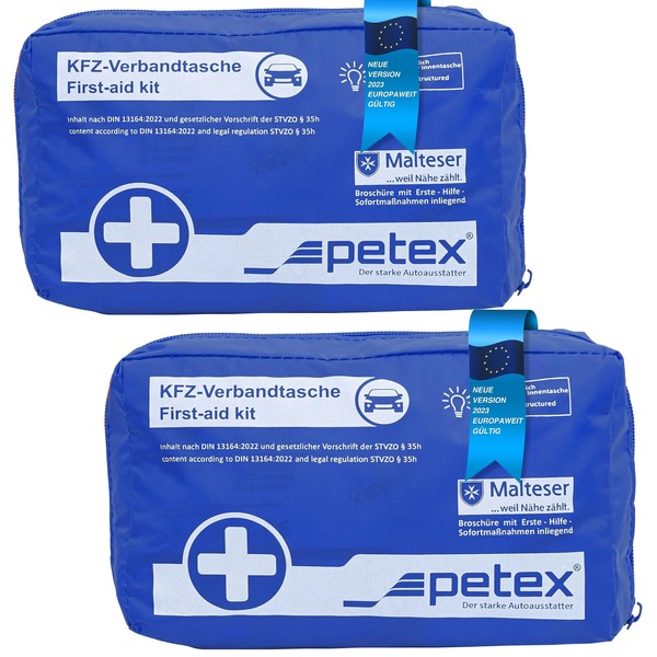PETEX First Aid Bag Set of 2, Contents According to