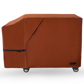 NettyPro Griddle Cover for Blackstone 28" Griddle with Single Shelf, Waterproof Heavy Duty 2 Burner Flat Top Gas Grill Cover for Blackstone 28" Griddle Station Camping, Brown