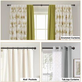WORLD RODS Bronze Curtain Rods 18 to 45 Inch, Industrial Curtain Rods,Adjustable Length,1 in Diameter Pipe,Wall or Ceiling Mounted,for Bedroom and Living Room(Antique Red Bronze 18” to 45”)