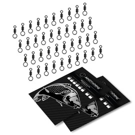 AMZfishing® 40x Big Eye Swivel | Big Eye Swivel | Carp Swivel | Carp Swivel | Carp Fishing Swivel | Carp Fishing Swivel | Carp Fishing | Carp Fishing | Carp Assembly | Swivel Carp (d: #8, 40 Pieces)