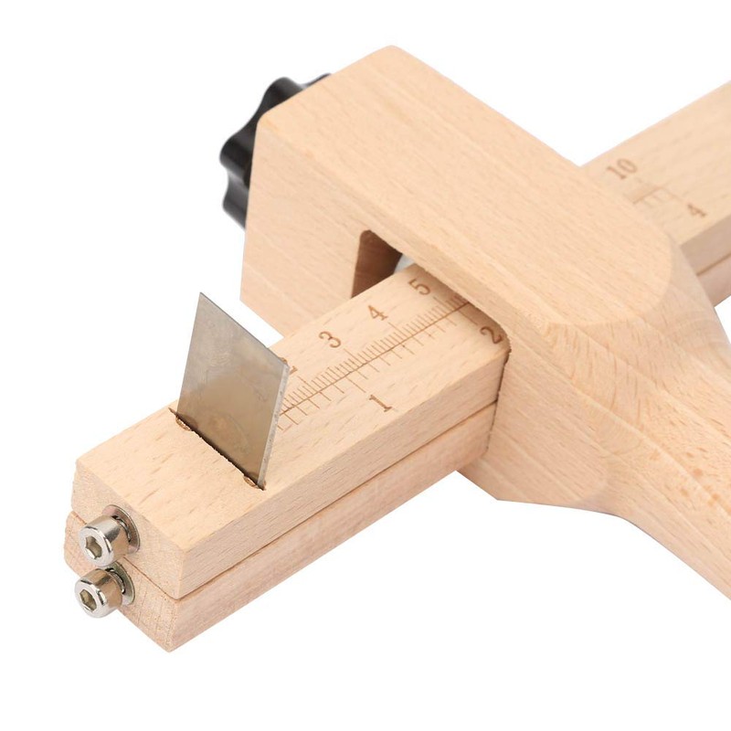 Leather Band Cutting Tool Adjustable Wooden Hand Leather Craft Accessories