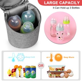 Accmor Breastmilk Cooler Bag, Insulated Baby Bottle Cooler Tote Bags for Nursing Mom Daycare