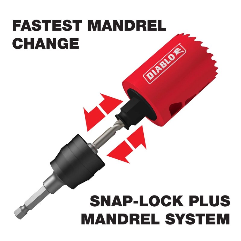 Diablo Bi-Metal Hole Saw with Variable Tooth Design for Faster