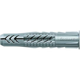 fischer FISCHER 72095 Universaldbel UX 6 x 50 R, Schachtel mit 100 Nylondbeln, Allzweckdbel mit Rand, fr optimalen Halt bei Befestigungen in Beton, Gipskarton, Kalksand-Lochstein uvm.