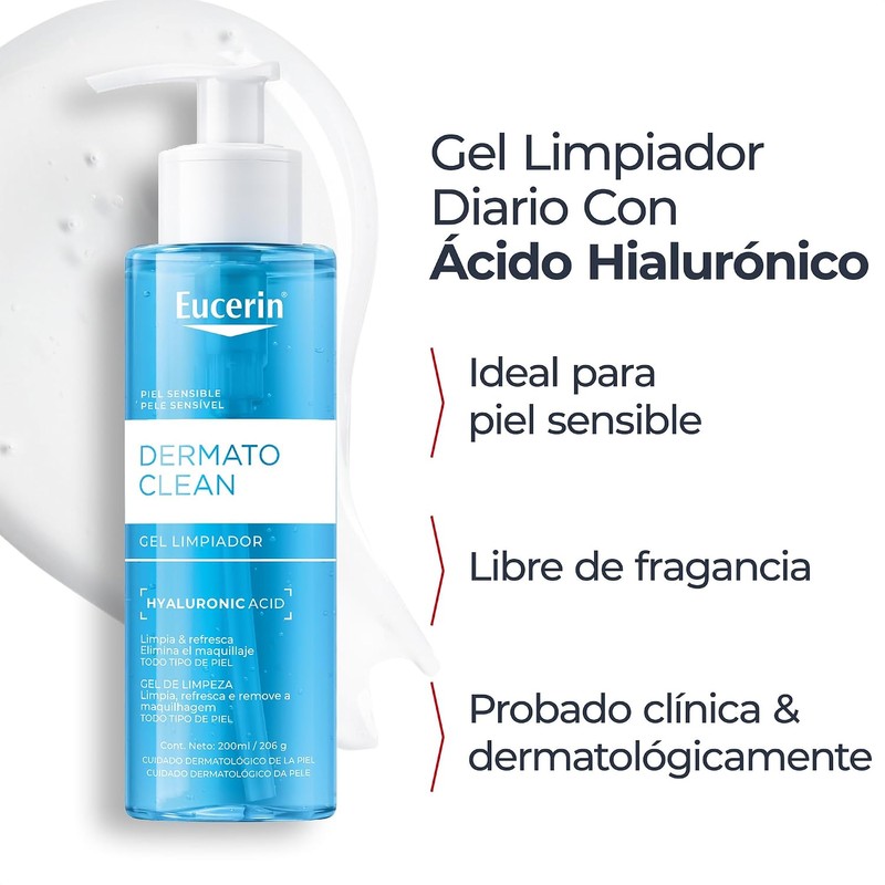 Eucerin Dermatoclean Gel Limpiador Facial 200Ml