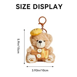KIYOMIL Cute Honey Bear Charms Keychain Kawaii raccoon,Purse Backpack Charms Accessories Key Chain for Women or Girls Bags(PALLETS)