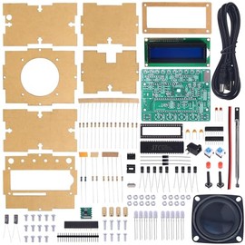 IS - Kit de Radio FM, IS ICSTATION Proyectos de Soldadura Radio con Luces LED Intermitentes Kit de Radio DIY Pantalla LCD1602 FM 87-108MH...