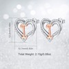 INFUSEU Initial Earrings for Women Letter Jewelry Small Heart Shaped