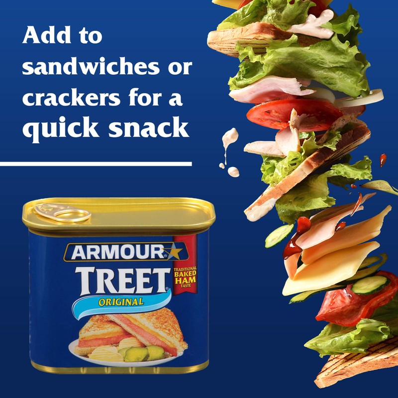 Armour Star Treet Luncheon Loaf, Canned Meat, 12 OZ (Pack