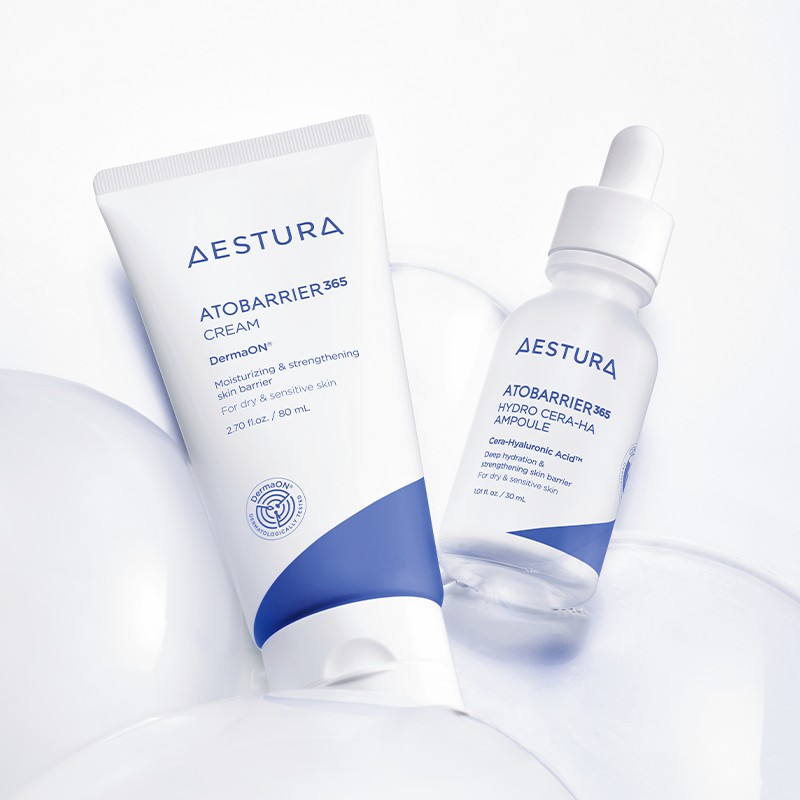 Astra [에스트라][듀오] 아토베리어365 세라-히알 속수분 앰플 30ml + 아토베리어365크림 80ml