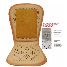 1clickautoacc Genuine Mexican Respaldo Leather Car/Truck Seat Cushion Virgin Mary COWHIDE