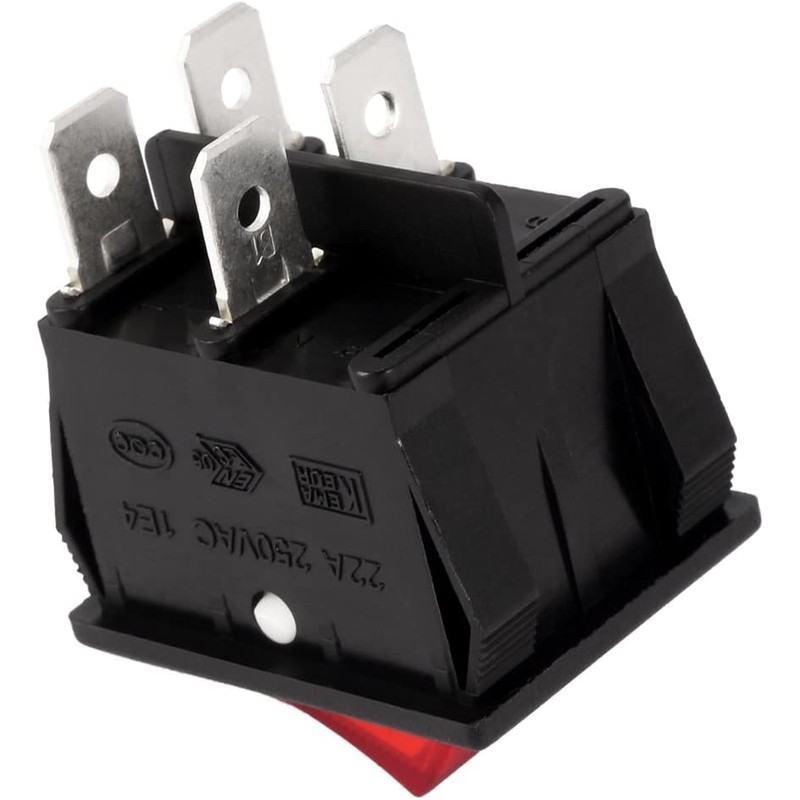 HY12-9-4 Push Button On/Off Rocker Switch 4 Pin IP55 T85HY12-9-4
