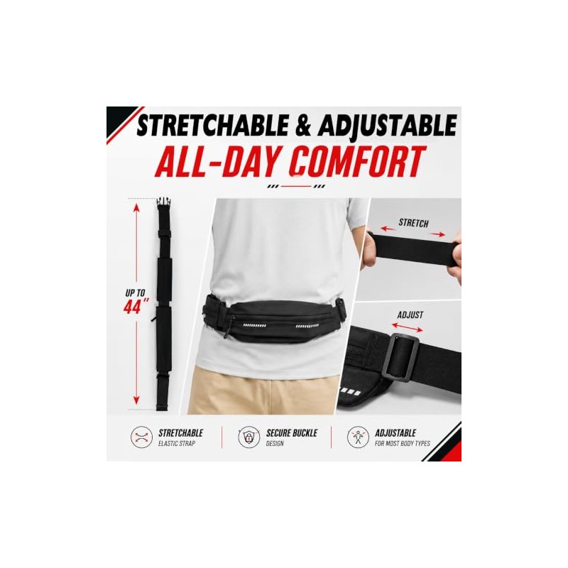 Cinturón para correr para hombres y mujeres, riñonera con soporte