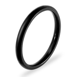 SEIYA INTERNATIONAL Women's Ring, Men's, Simple, Stainless Steel, Thin 0.08 inch (2 mm), No Gemstone