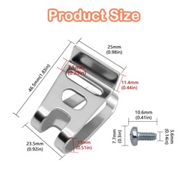 6 Pieces Cordless Screwdriver Hook Holder Electric Drill Belt Clip Electric Drill Replacement Belt Hook Clip Replacement Belt Hook Clip for 18V LXT Cordless Drills Impact Wrench Power Tools (Silver)