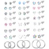 Thunaraz 24 Pairs Hypoallergenic Screw Back Earrings for Women Surgical