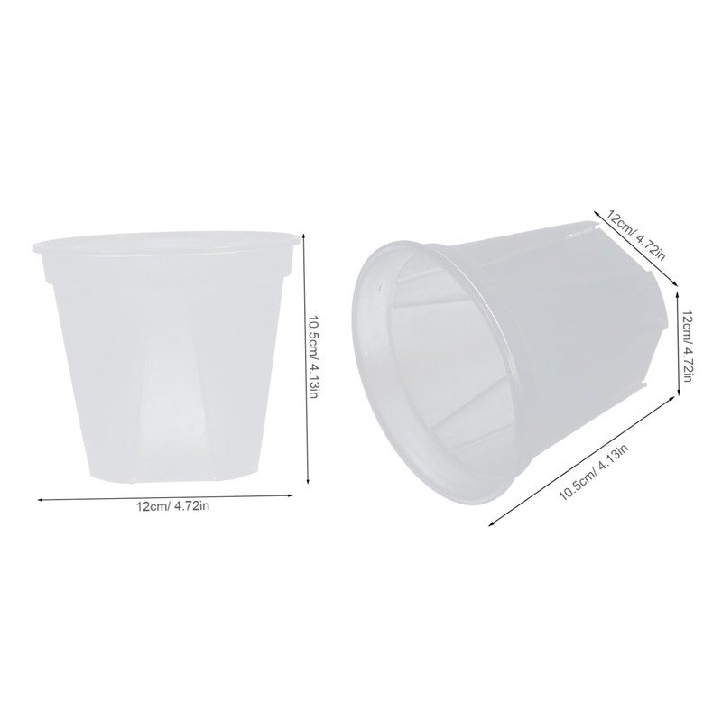 SUPVOX 10Pcs Root Control Flower Pots Transparent Plastic Nursery Planters