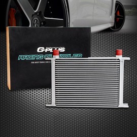 G-PLUS 25 Row AN10-10AN Universal Transmission Racing Engine Oil cooler Silver Aluminum Radiator Oil Cooler Condenser