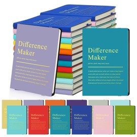 Chiisong 24 Pcs Employee Appreciation Gifts A6 Small Leather Journals Bulk Inspirational Different Maker Notebook Thank You Gift for Women Leadership Coworker Team Staff Christmas(Multicolor)