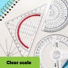 JEYORZY Set of 3 Protractors, Set Square Triangle, Circle Protractor,