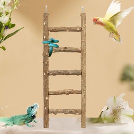 Natural Pepper Wood Parrot Ladder - Bird Climbing & Chewing Toy, Cage Accessory for Parrots, Parakeets, Cockatiels