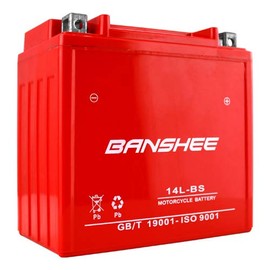 Banshee YTX14L-BS AGM Battery for Harley XL883L Sportster 883 Low 2005-2010