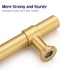 Haliwu 10 Pack Gold Cabinet Handles Brushed Brass Drawer Pulls