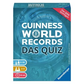 Ravensburger Guinness World Records 20793 The Quiz, 500 Questions, Knowledge Game for 2-6 Players, Quiz Game