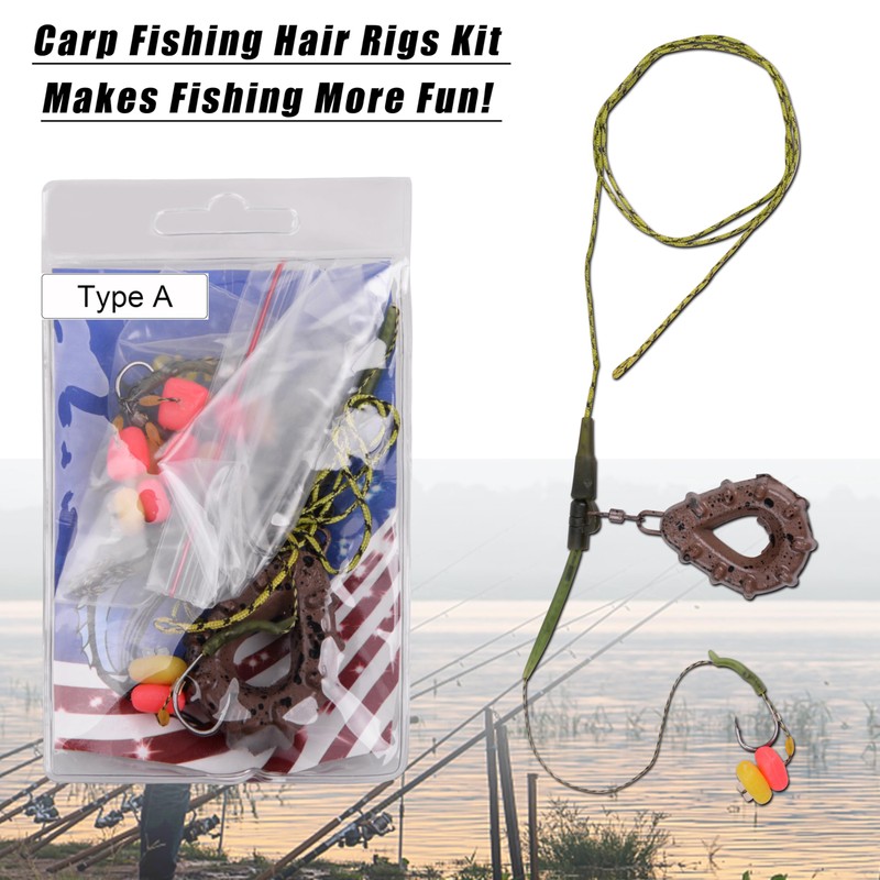 Carp Fishing Hair Rigs Kit, Carp Fishing Accessories Set Boilies