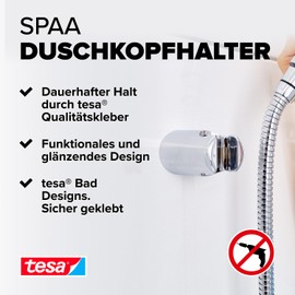 Tesa® SPAA shower set (rod, hose, head), chrome-plated, rust-proof