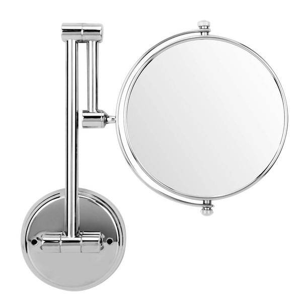 Double Sided Wall Mounted Magnifying Mirror 3X Arm Mirror Folding 360 Degree Rotation Adjustable Length for Bathroom Bathroom Decor Home Hotel (6 inch)