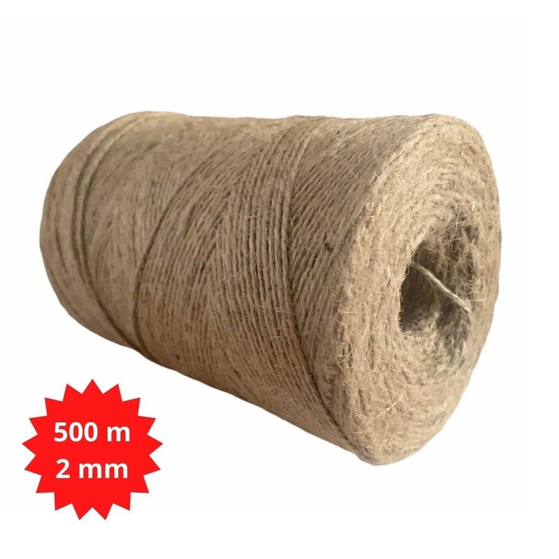 500 Metres Garden String, Jute Cord Yarn, Natural Craft Ribbon,