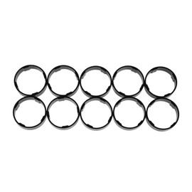 HEROFFIX Bicycle Headset Spacers 10mm Bike Handlebar Stem Spacers 28.6mm 1-1/8" Black Aluminum Alloy 10 Pcs