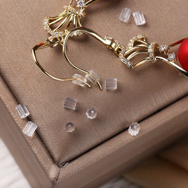 Rubber Earring Backs Soft Clear Earring Backings for Studs Hypoallergenic