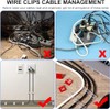 50 Piezas Clips Organizador de Cables Autoadhesivo, Transparente