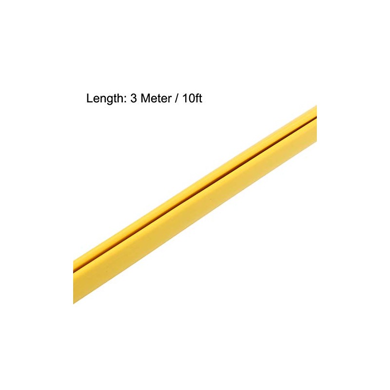 uxcell Edge Trim U Seal Yellow Rubber Plastic U Channel
