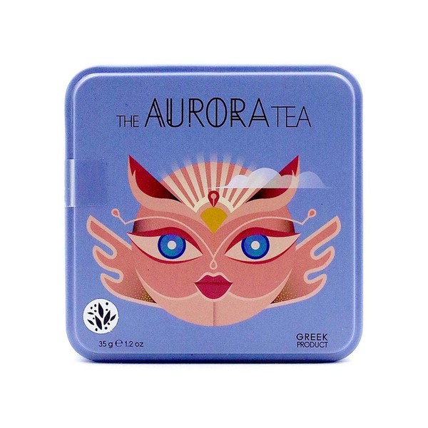 Sparoza - The Aurora Tea - Greek Mountain & Herbal Tea Blend - 30g Loose-Leaf Handcrafted Herbal Tea In A Tin - A Perfect Gift