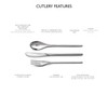 Robert Welch Bud Bright Cutlery Coffee/Espresso Spoon, Set of 8.
