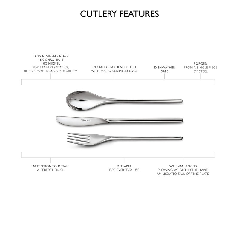 Robert Welch Bud Bright Cutlery Coffee/Espresso Spoon, Set of 8.