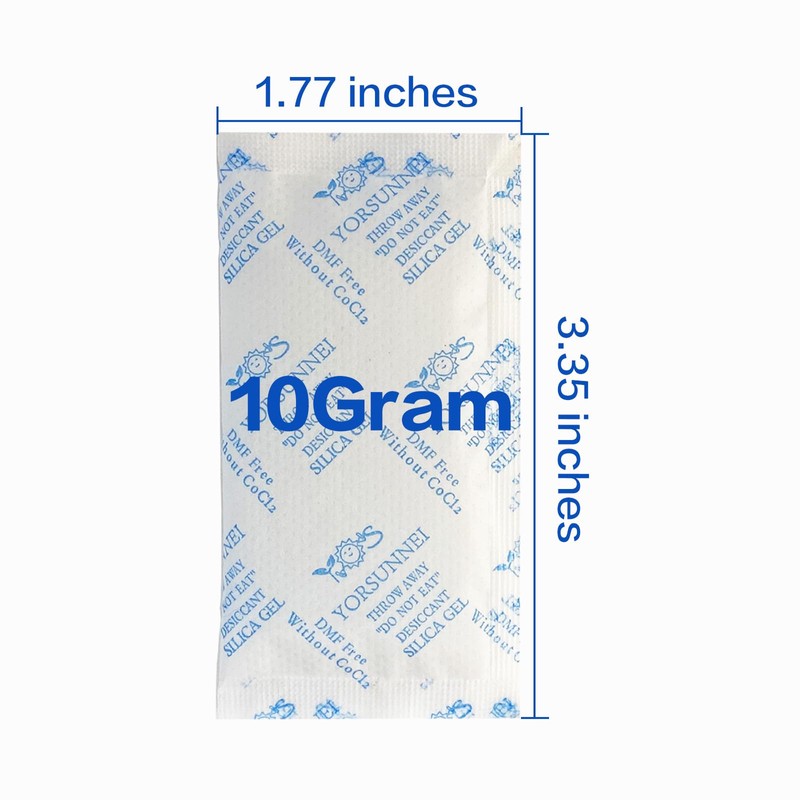 YORSUNNEI Silica Gel Packets 10 Gram [30 Packs], Reusable Desiccant