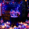 YEGUO 4 Pack Red White and Blue Fairy Lights Battery